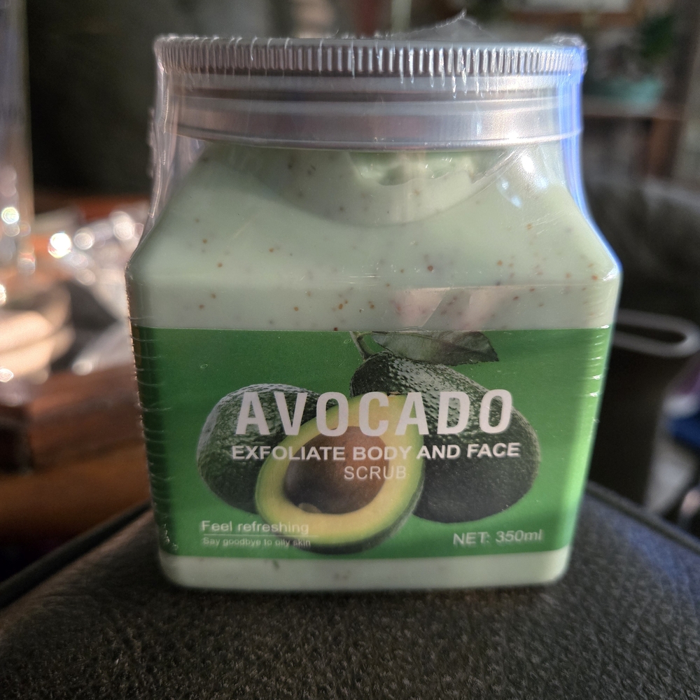 Avocado Green Exfoliating Body and Face Scrub